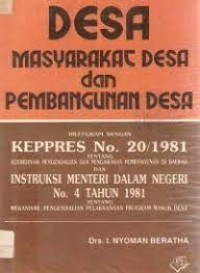 Desa masyarakat desa dan pembangunan desa