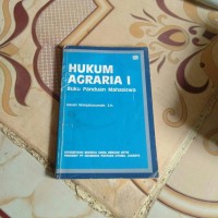Hukum agraria 1 buku panduan mahasiswa
