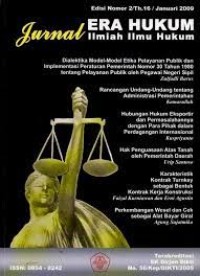 Jurnal era hukum illmiah ilmu hukum