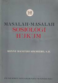Masalah-masalah sosiologi hukum