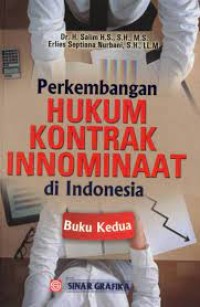 Perkembangan hukum kontrak innominat di Indonesia