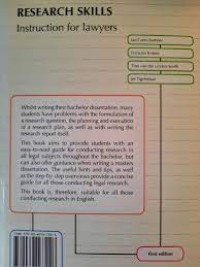 Research skills : instruction for lawyers = Onderzoeksvaardigheden : Instructie voor Juristen