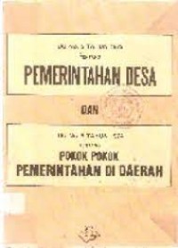 UU no. 5 tahun 1979 tentang pemerintah desa dan uu no 5 tahun 1974 tentang pokok-pokok pemerintah di daerah